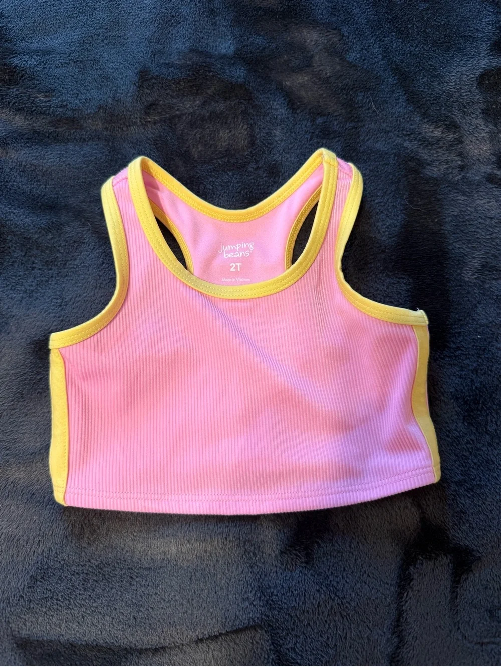 jumping beans Pink & Yellow Girls 3-Piece Swim Set with Floral Rash Guard